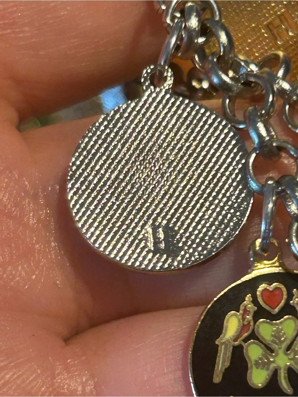 Vintage Deadstock Hoffman PA Dutch Enamel Hex Sign Charm Bracelet/Charms Rare